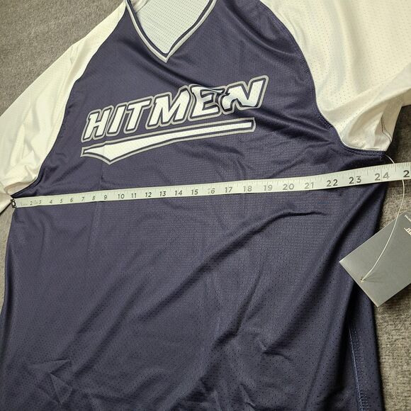 Richardson Shirt Mens XL Navy White PTS Pro Select Baseball Jersey Hitmen 25 - Picture 3 of 8